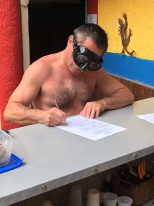 Le président en pleine plongée